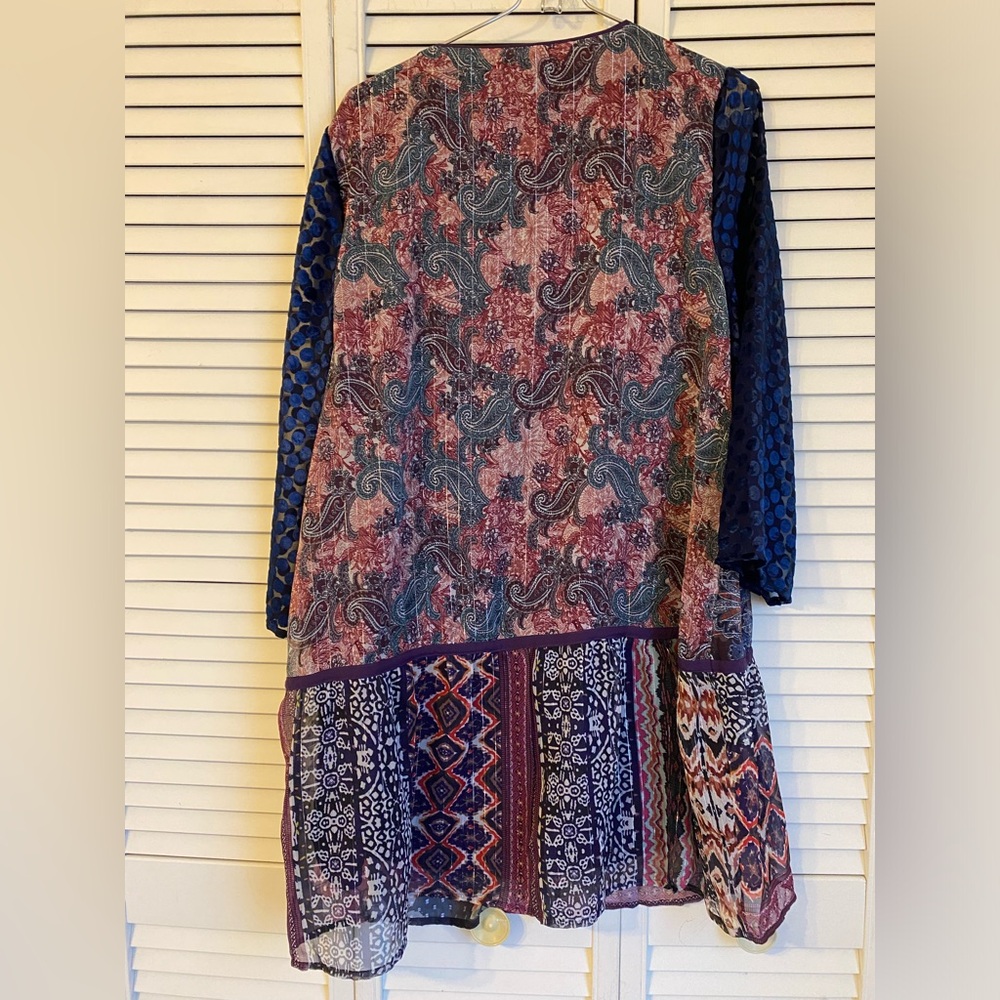 Soft Surroundings Beaded Patchwork Tunic Top Medi… - image 4